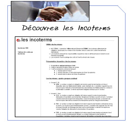 Pr&eacute;sentation douani&egrave;re des incoterms